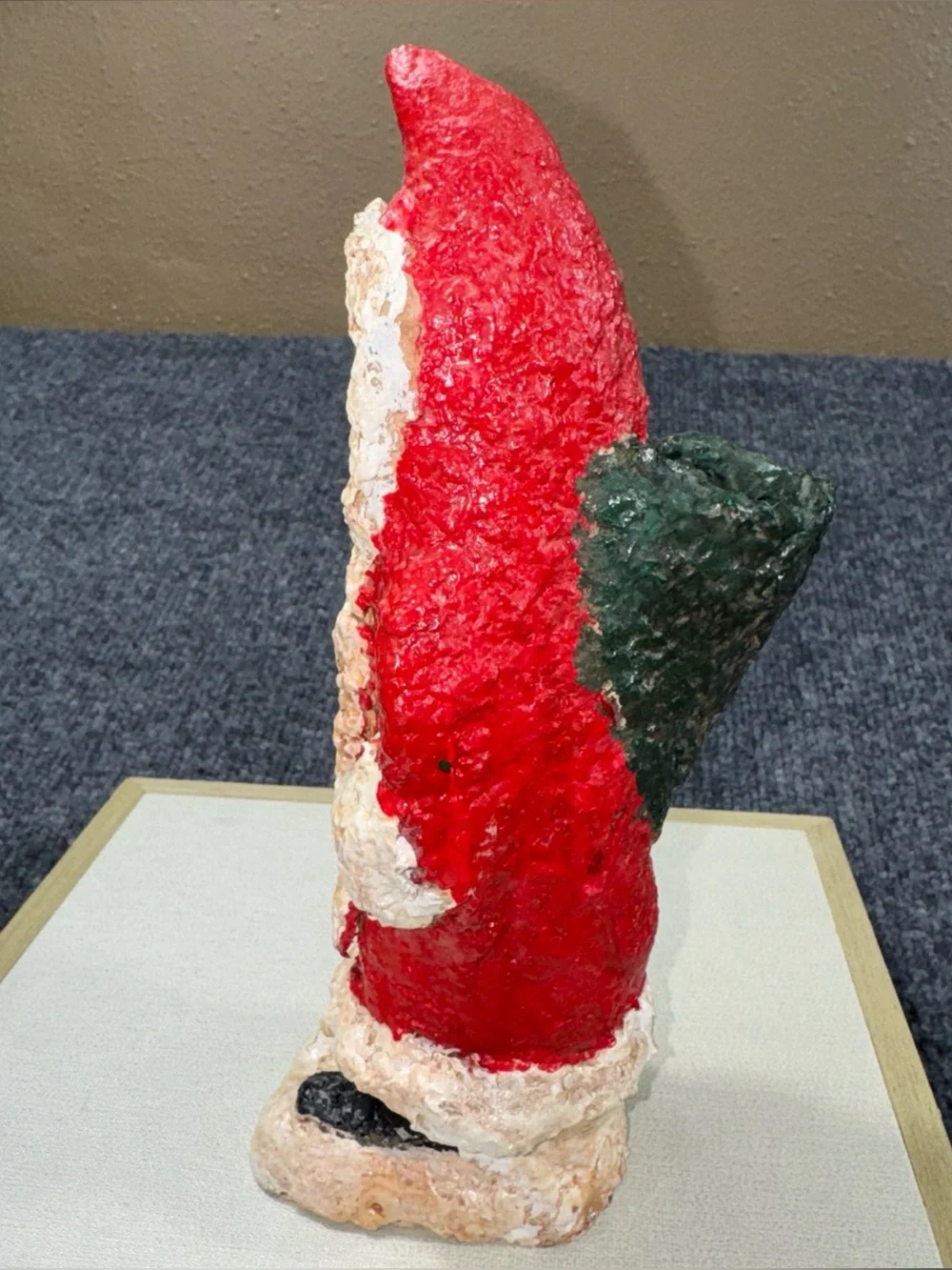 Handmade Paper Mache’ Old World Santa 8 In